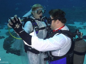 Underwater wedding